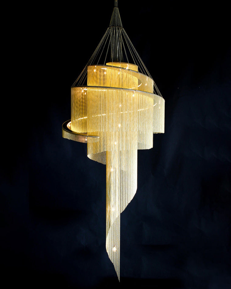 Diff Spiral Tassel Foyer Chandelier-DF2067