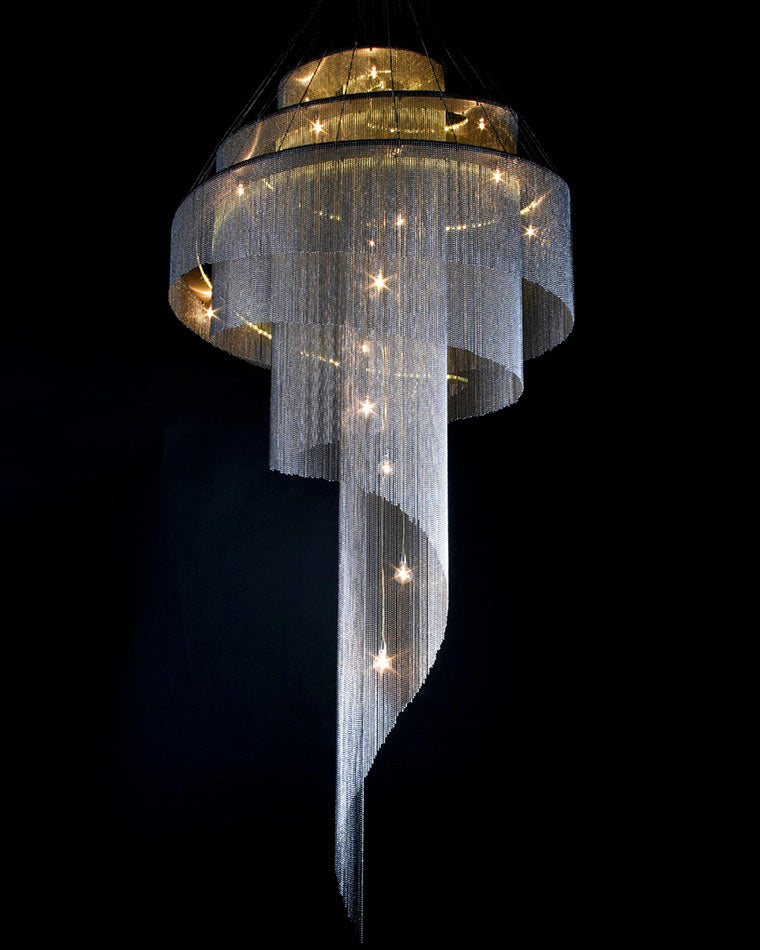 Diff Spiral Tassel Foyer Chandelier-DF2067