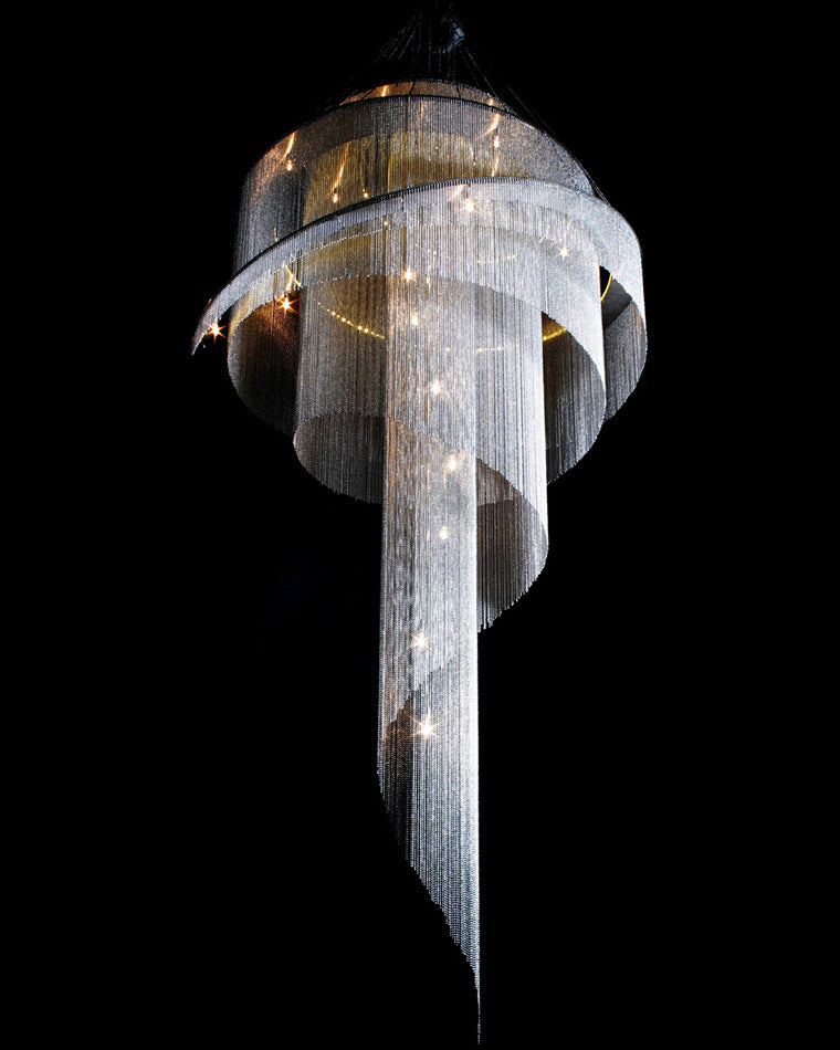 Diff Spiral Tassel Foyer Chandelier-DF2067