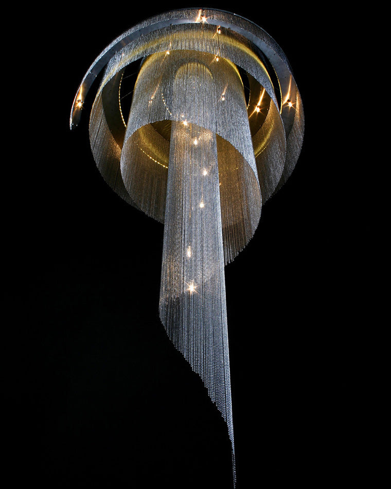Diff Spiral Tassel Foyer Chandelier-DF2067