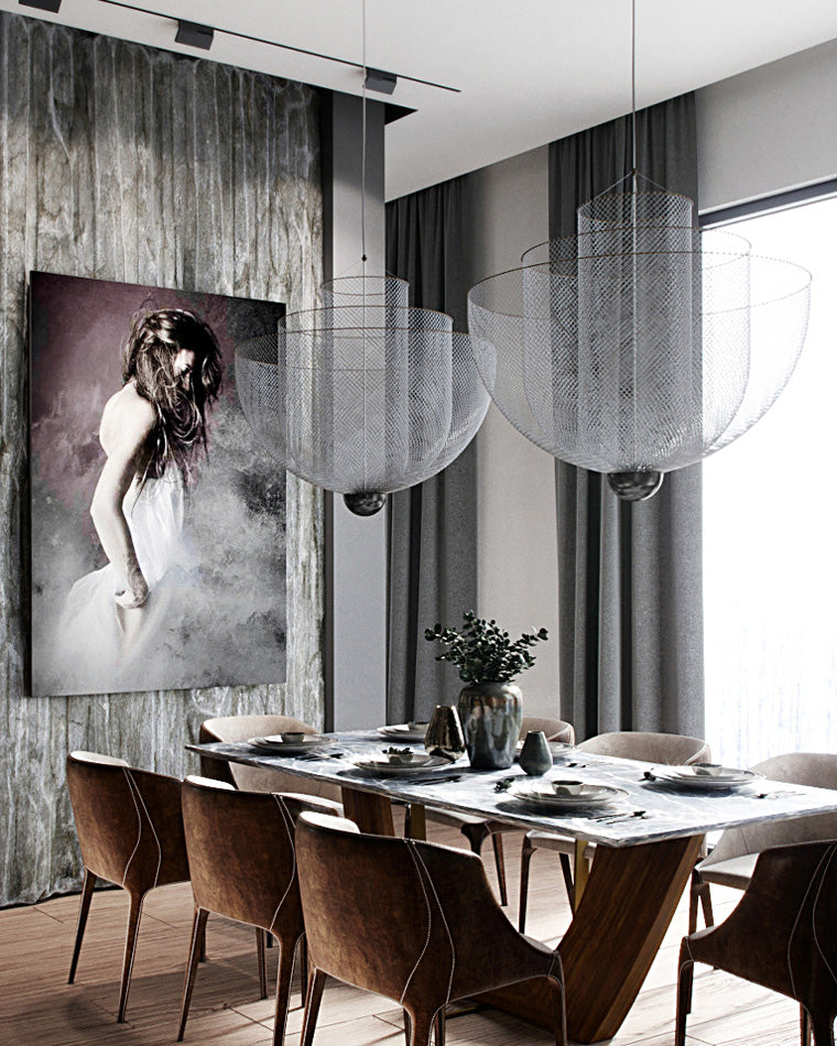 Diff Mesh Uplight Vaulted Ceiling Pendant Chandelier-DF2069