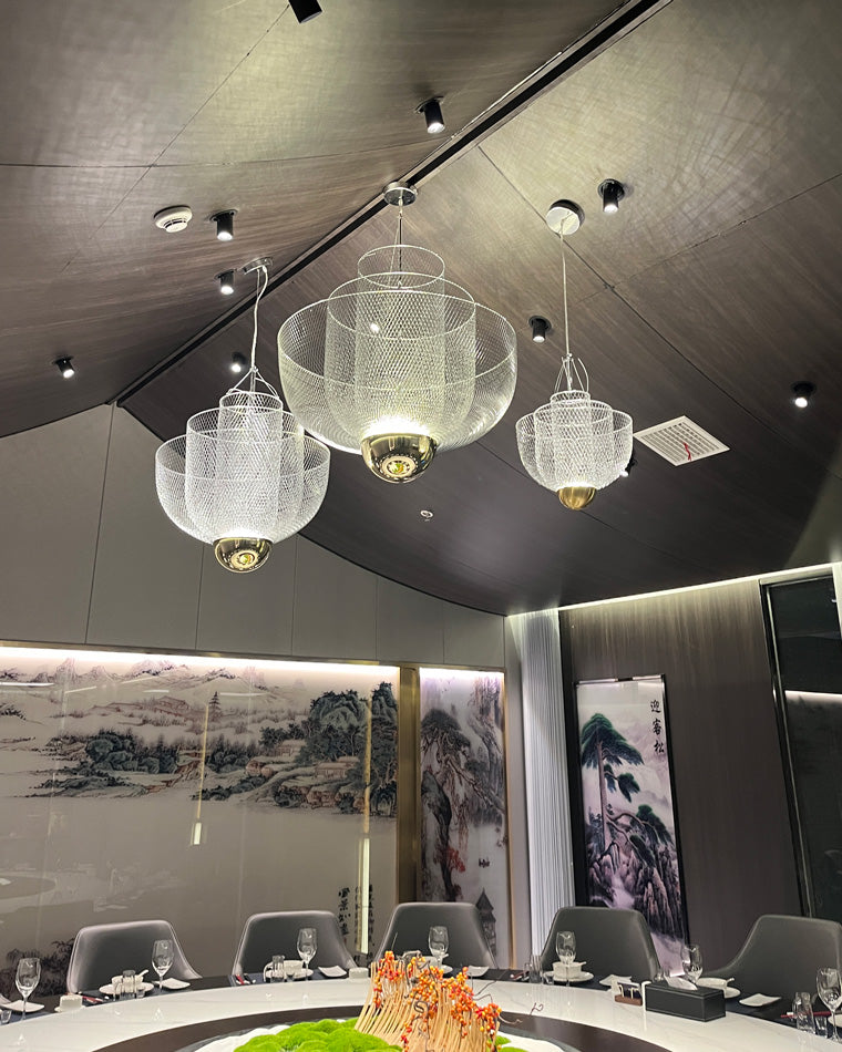 Diff Mesh Uplight Vaulted Ceiling Pendant Chandelier-DF2069