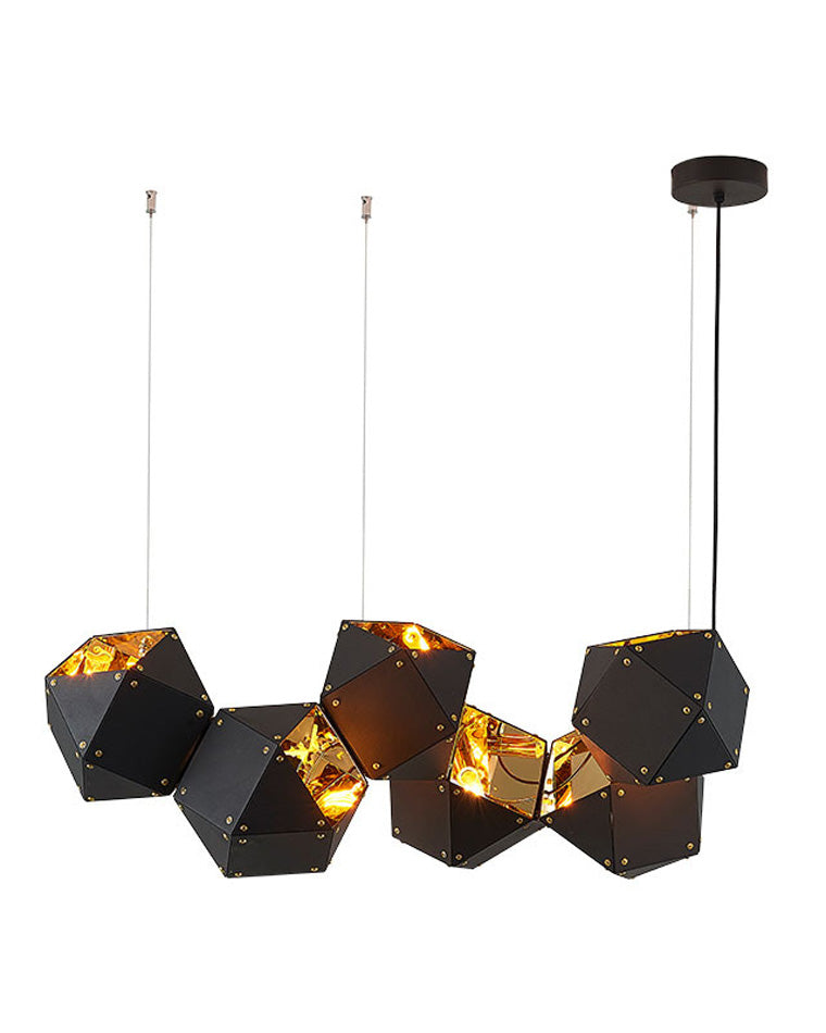 Diff Long Steel Sculptural Chandelier-DF2076