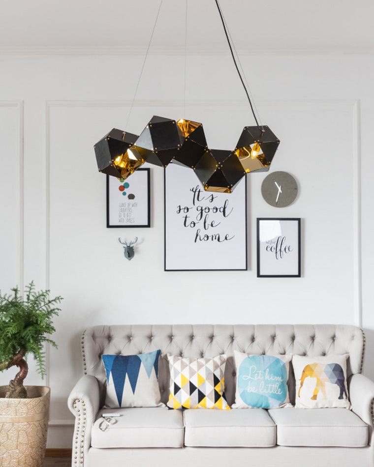 Diff Long Steel Sculptural Chandelier-DF2076