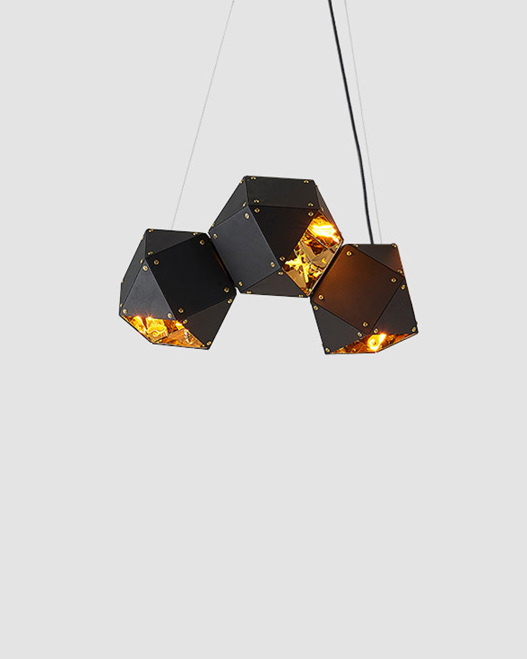 Diff Long Steel Sculptural Chandelier-DF2076