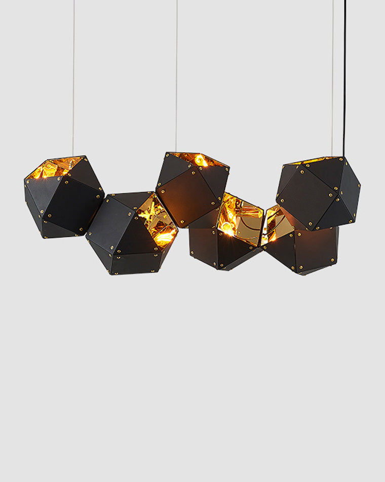 Diff Long Steel Sculptural Chandelier-DF2076