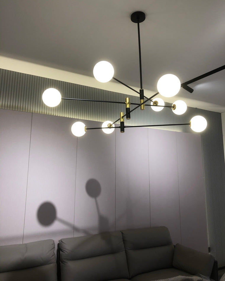 Diff Milk Glass Globe Chandelier-DF2081