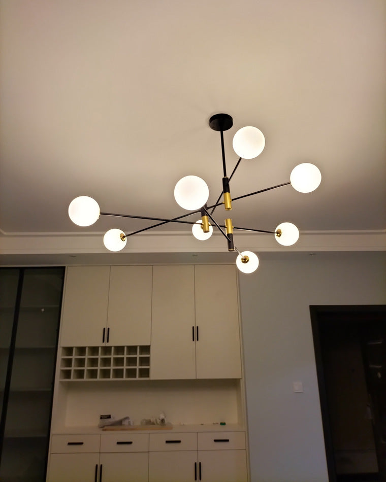 Diff Milk Glass Globe Chandelier-DF2081