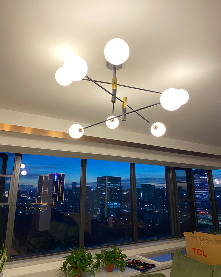 Diff Milk Glass Globe Chandelier-DF2081
