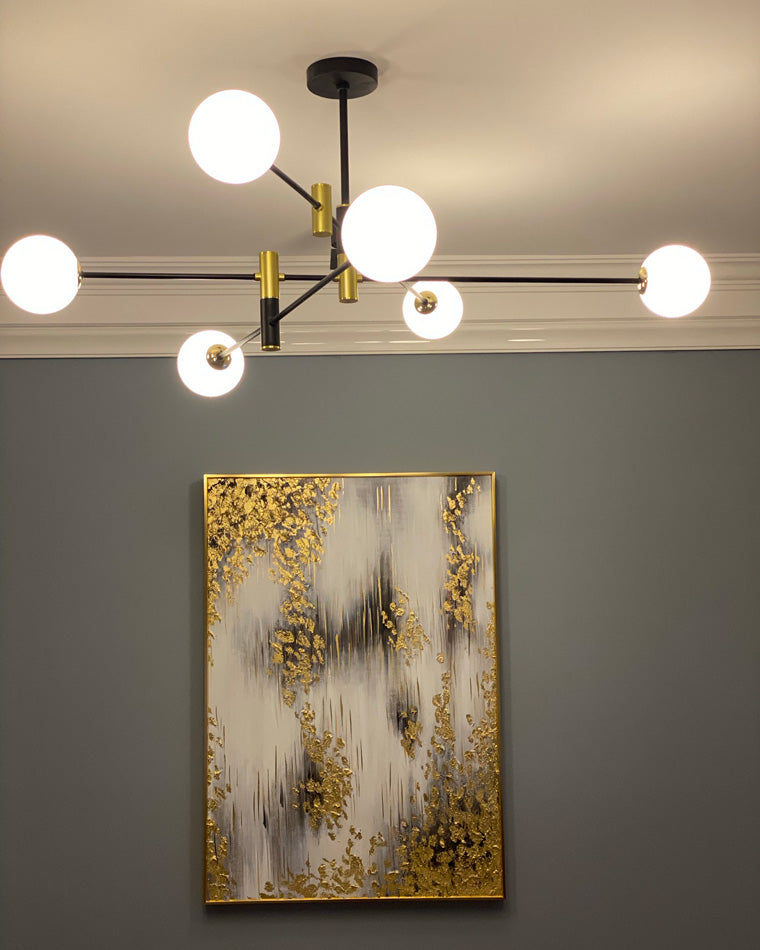 Diff Milk Glass Globe Chandelier-DF2081