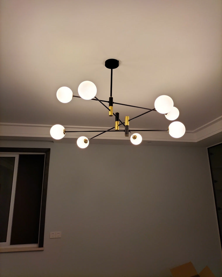 Diff Milk Glass Globe Chandelier-DF2081