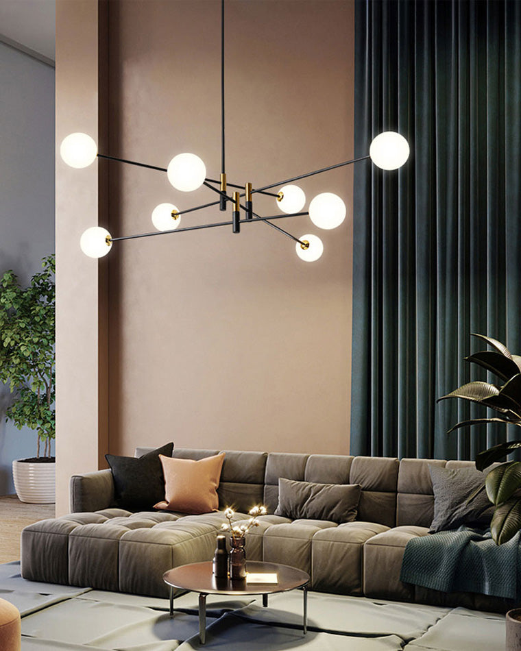 Diff Milk Glass Globe Chandelier-DF2081