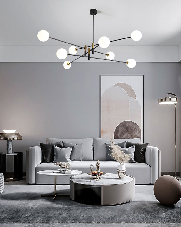 Diff Milk Glass Globe Chandelier-DF2081