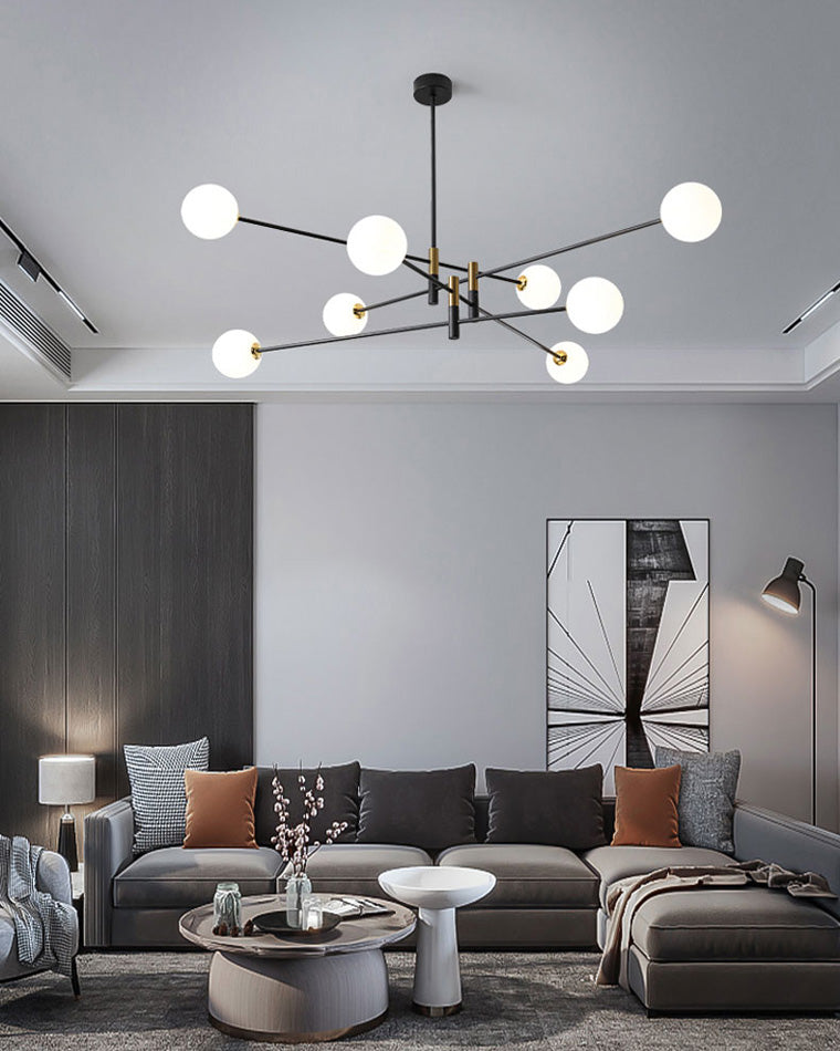Diff Milk Glass Globe Chandelier-DF2081