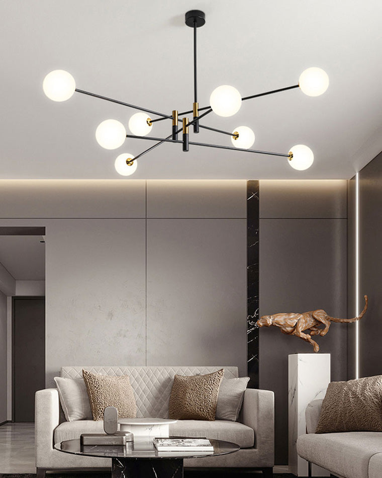 Diff Milk Glass Globe Chandelier-DF2081