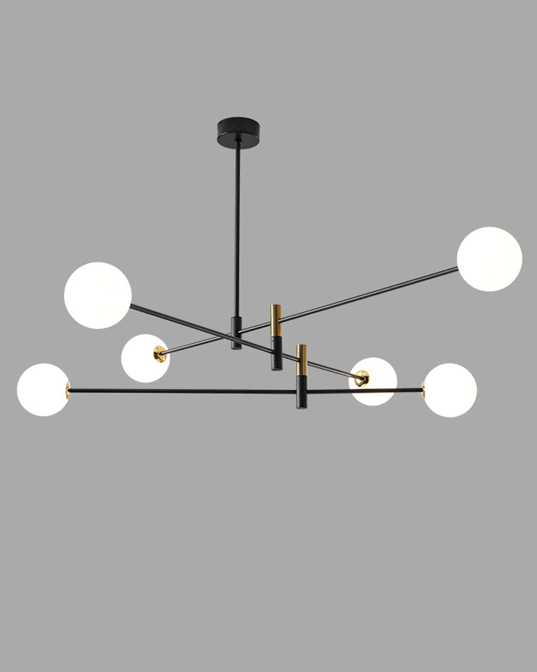 Diff Milk Glass Globe Chandelier-DF2081