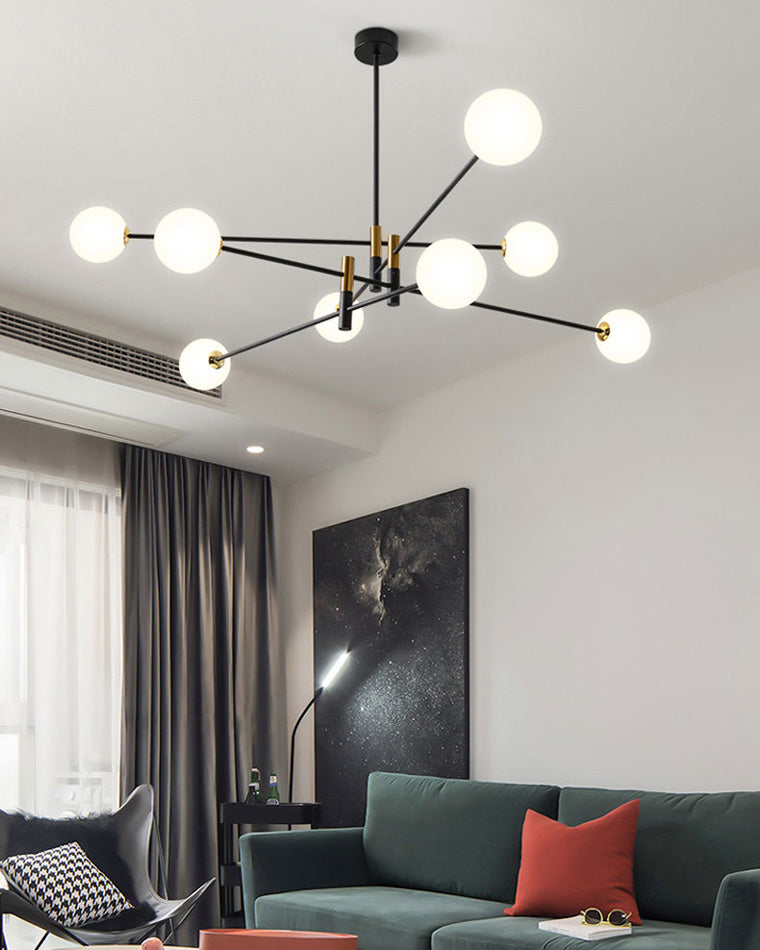 Diff Milk Glass Globe Chandelier-DF2081