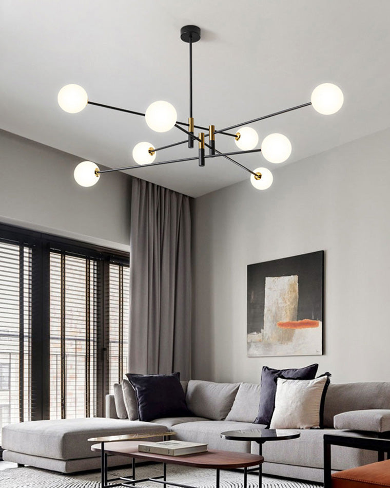 Diff Milk Glass Globe Chandelier-DF2081