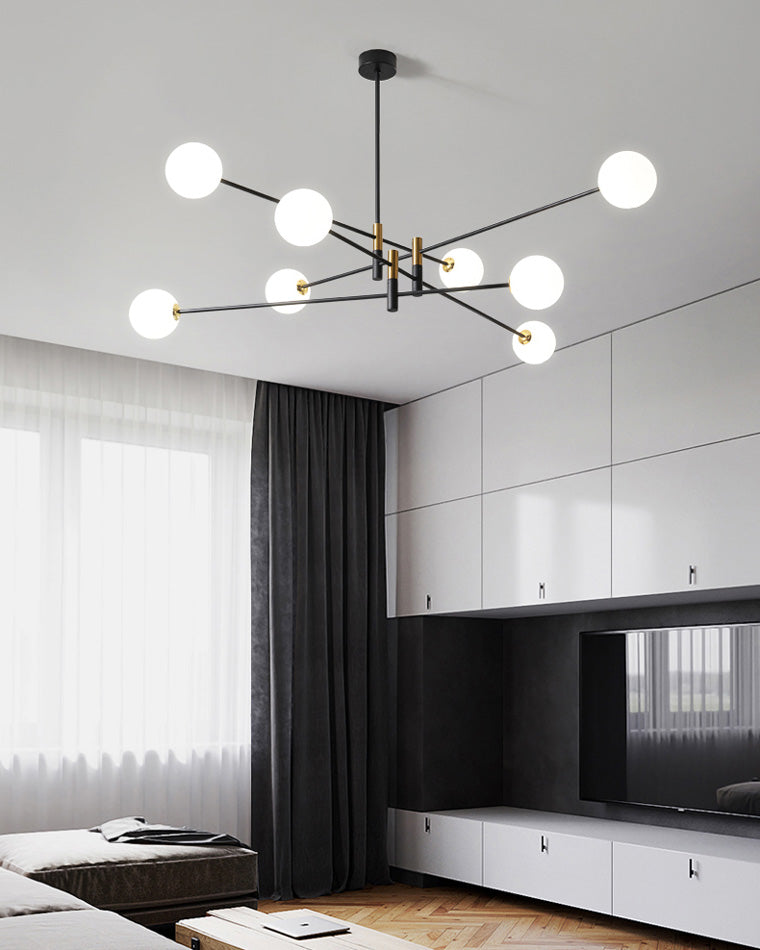 Diff Milk Glass Globe Chandelier-DF2081