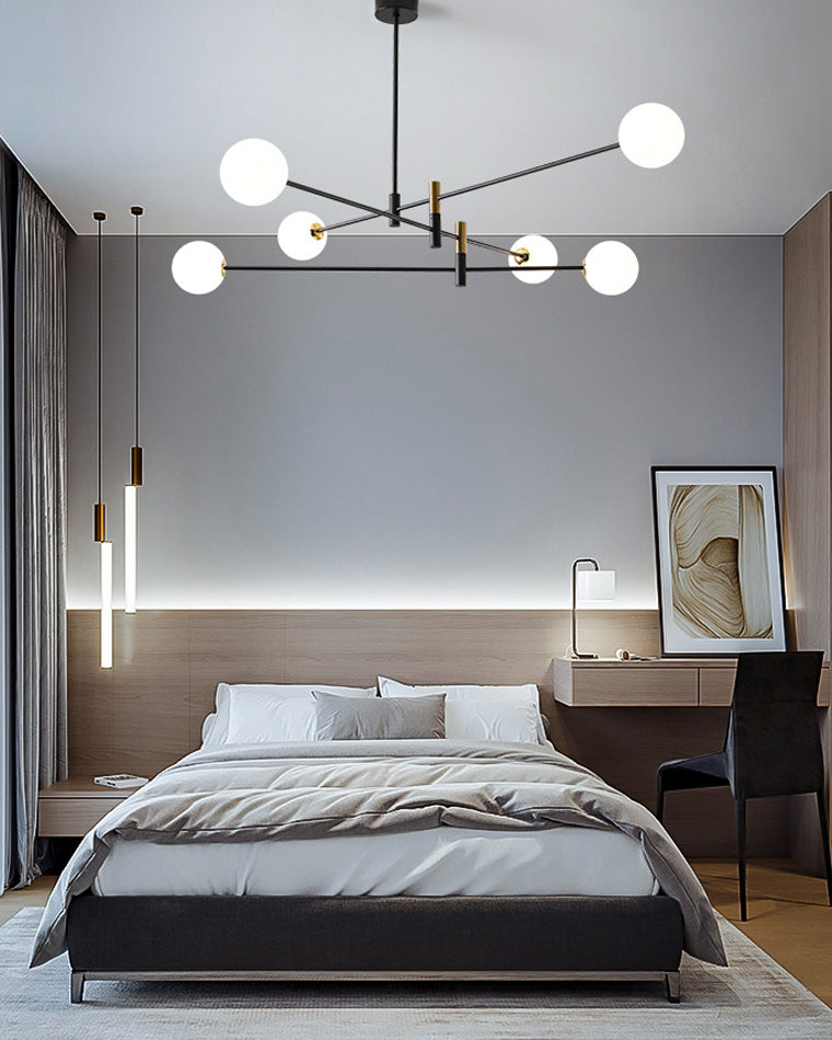 Diff Milk Glass Globe Chandelier-DF2081