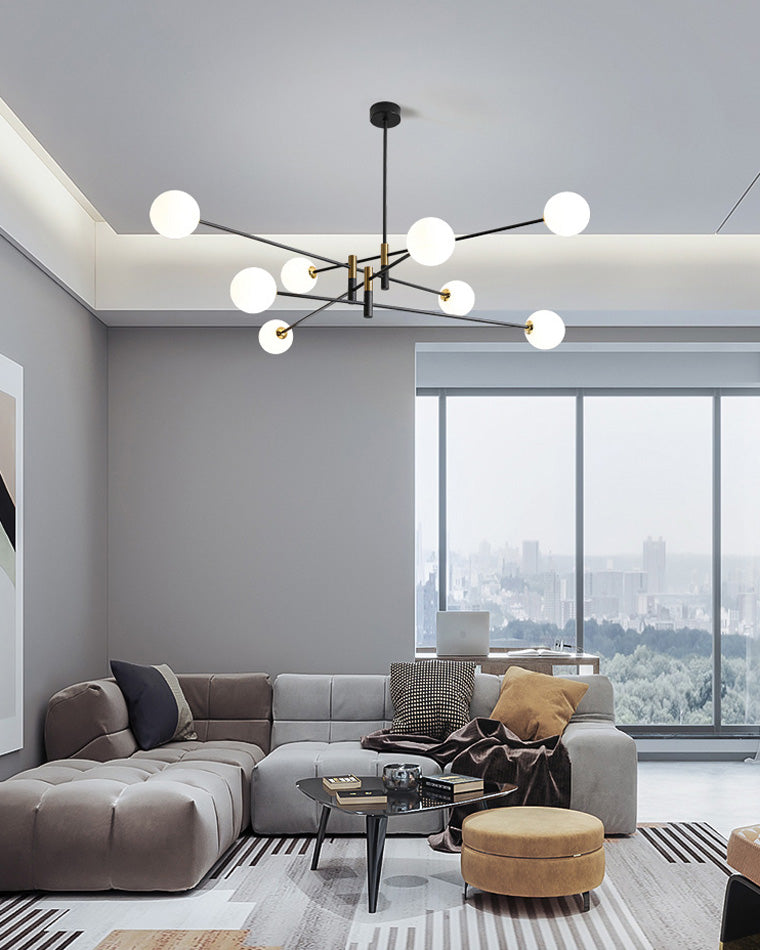 Diff Milk Glass Globe Chandelier-DF2081