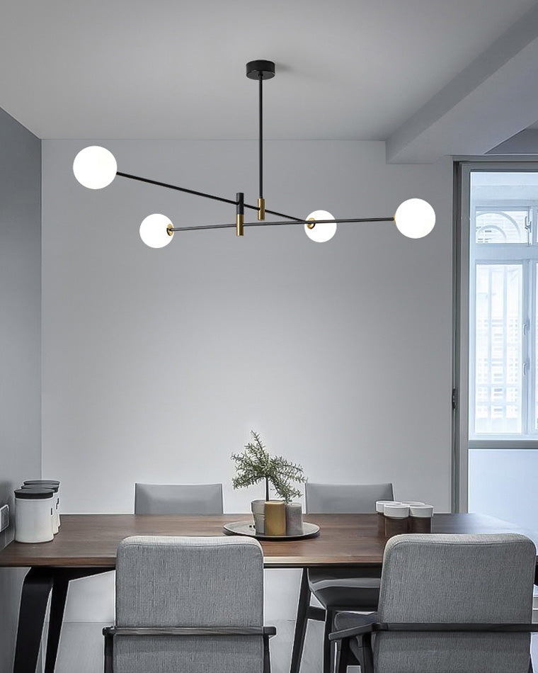 Diff Milk Glass Globe Chandelier-DF2081