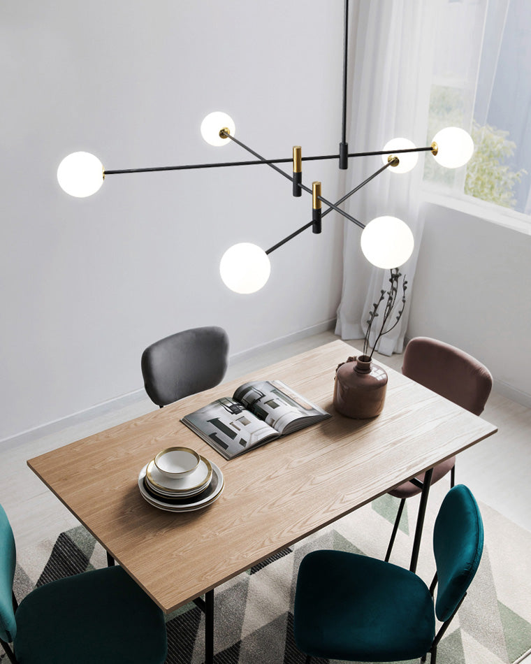 Diff Milk Glass Globe Chandelier-DF2081