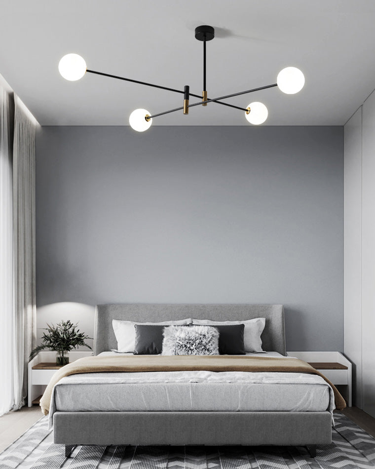 Diff Milk Glass Globe Chandelier-DF2081