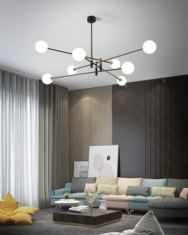 Diff Milk Glass Globe Chandelier-DF2081