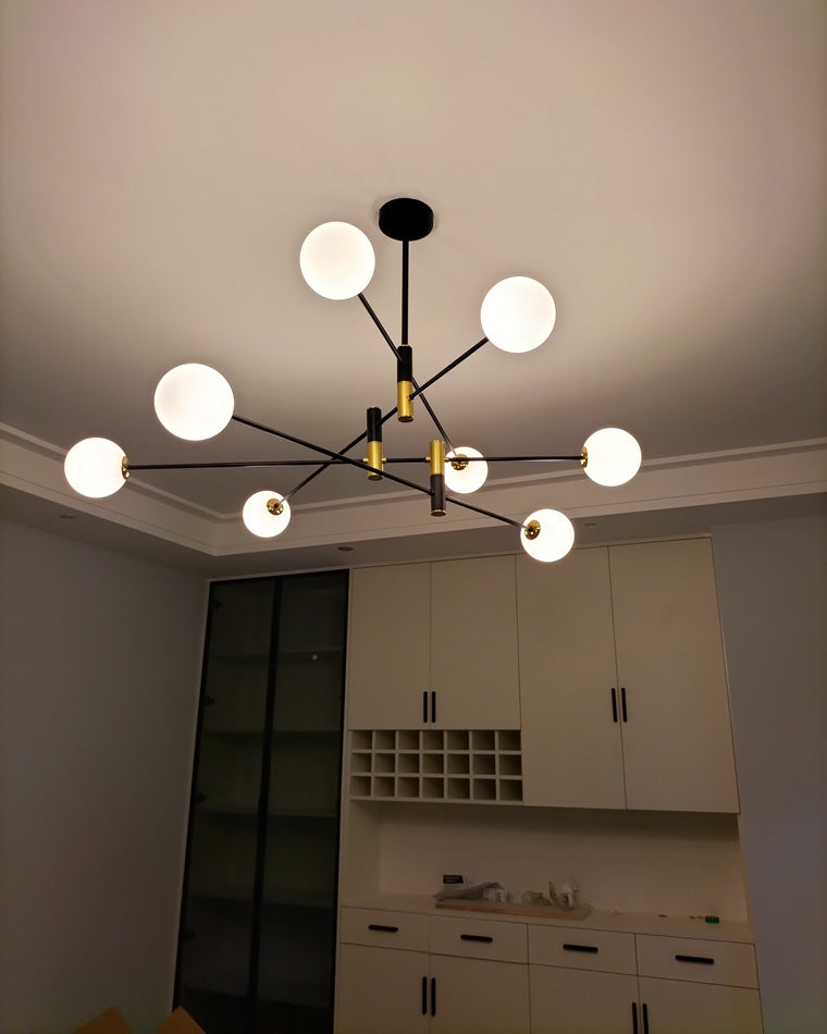 Diff Milk Glass Globe Chandelier-DF2081
