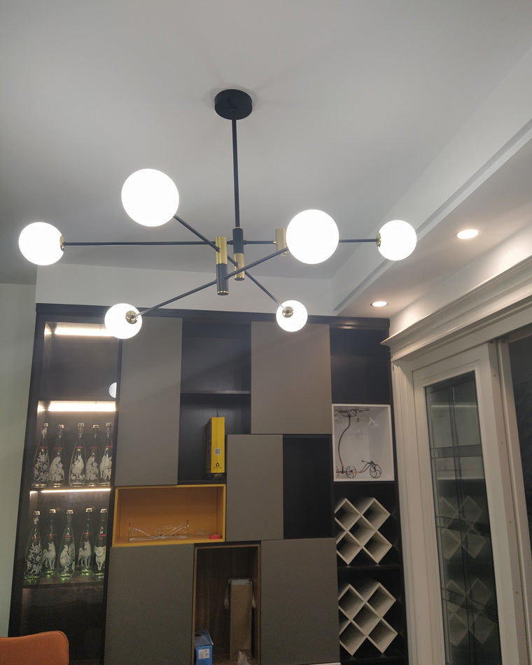 Diff Milk Glass Globe Chandelier-DF2081
