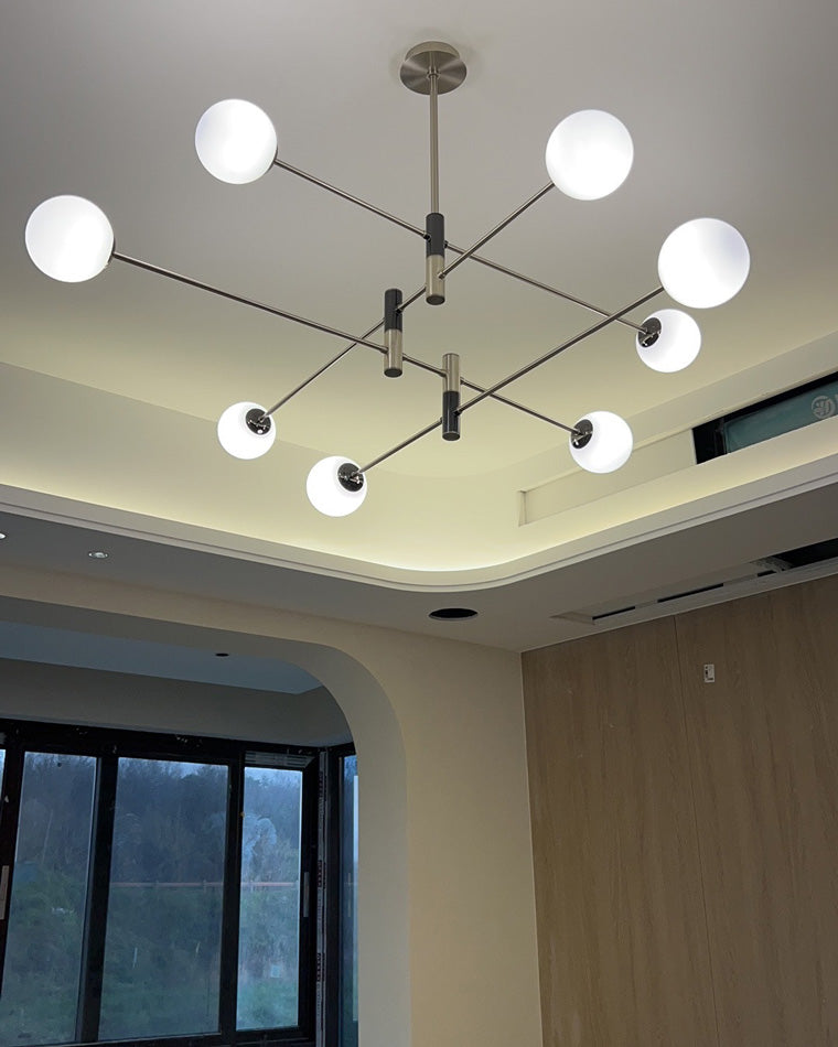 Diff Milk Glass Globe Chandelier-DF2081