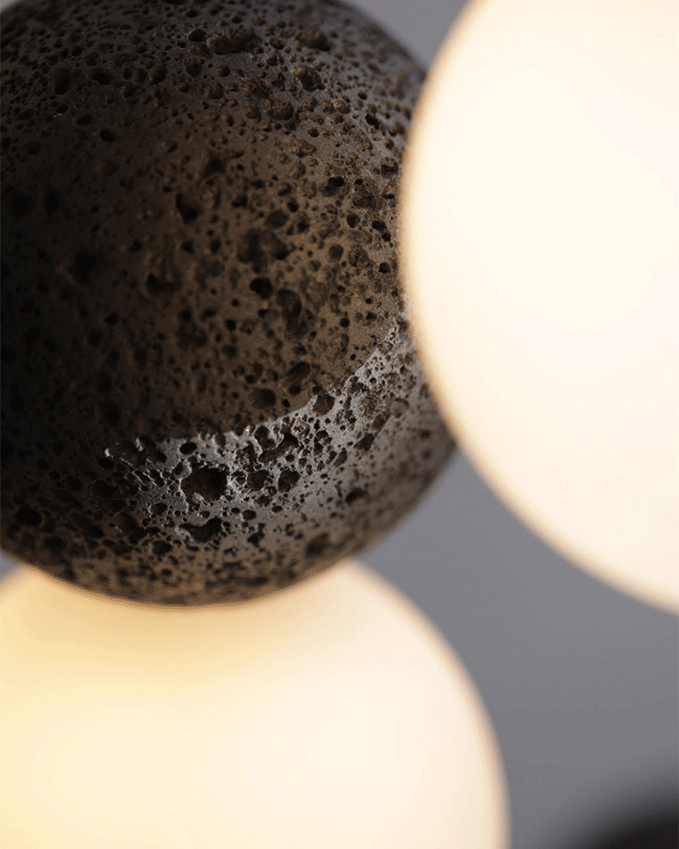 Diff White & Black Glass Globe Pendant Light-DF2086