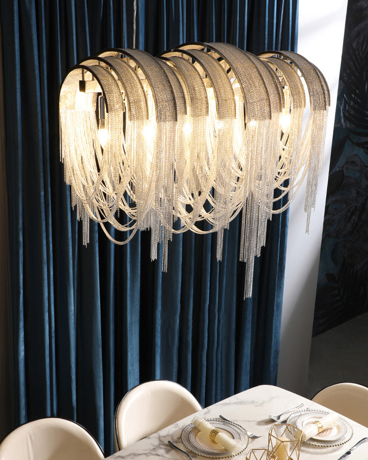 Diff Fringe Linear Dining Room Chandelier-DF2089