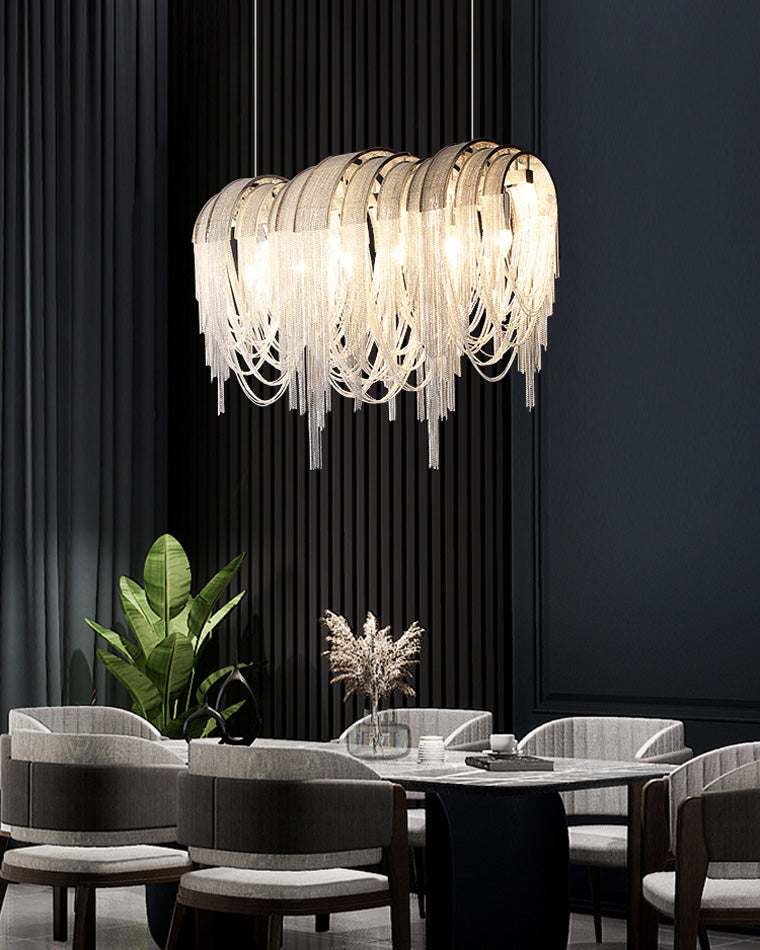 Diff Fringe Linear Dining Room Chandelier-DF2089