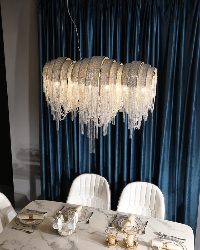 Diff Fringe Linear Dining Room Chandelier-DF2089