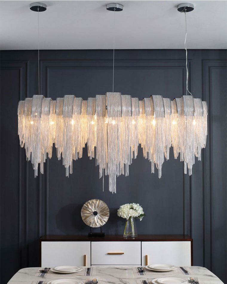 Diff Fringe Linear Dining Room Chandelier-DF2089