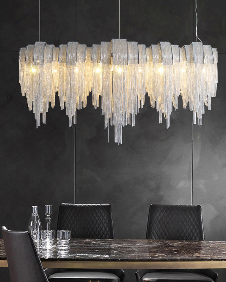 Diff Fringe Linear Dining Room Chandelier-DF2089