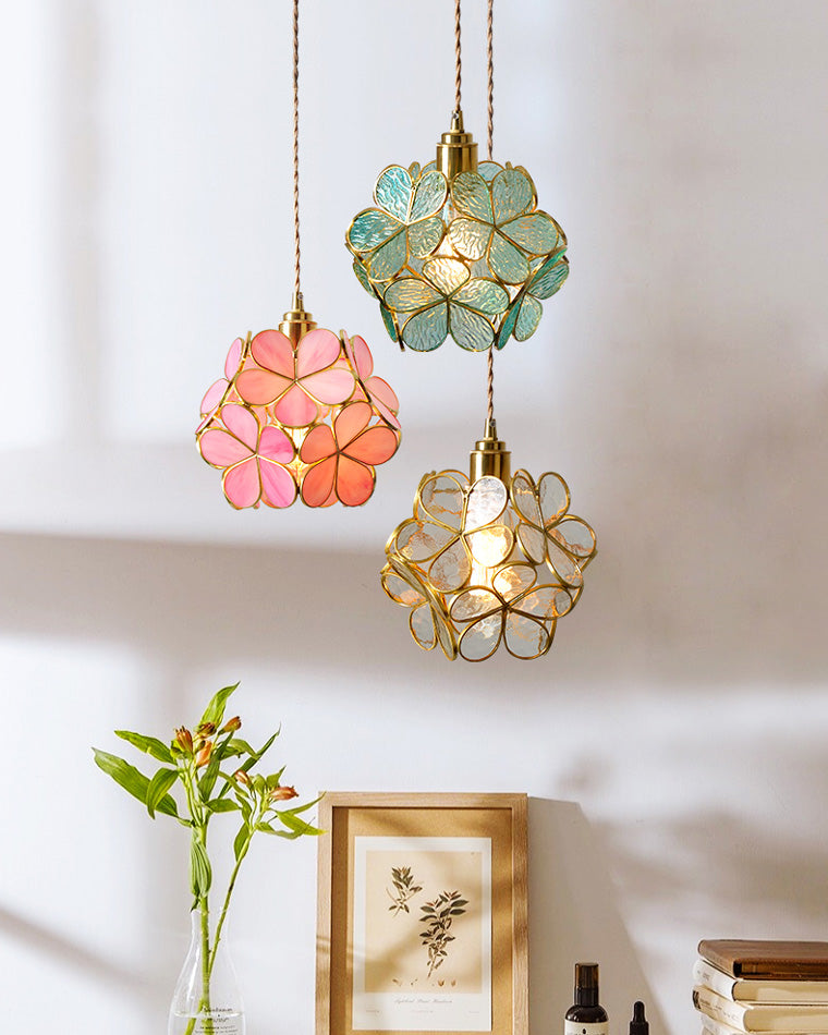 Diff Cherry Blossom Stained Glass Pendant Light-DF2100