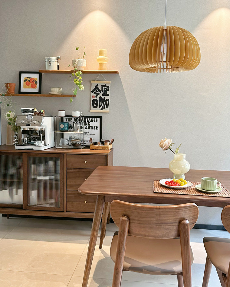 Diff Pumpkin Wood Pendant Light-DF2105