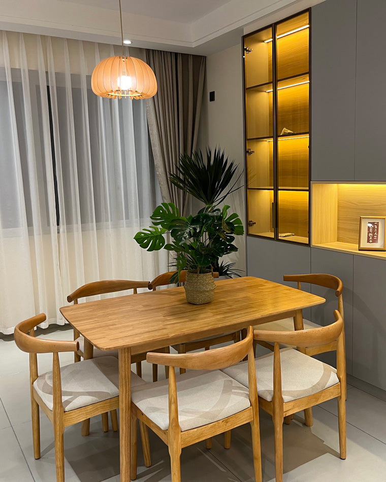Diff Pumpkin Wood Pendant Light-DF2105
