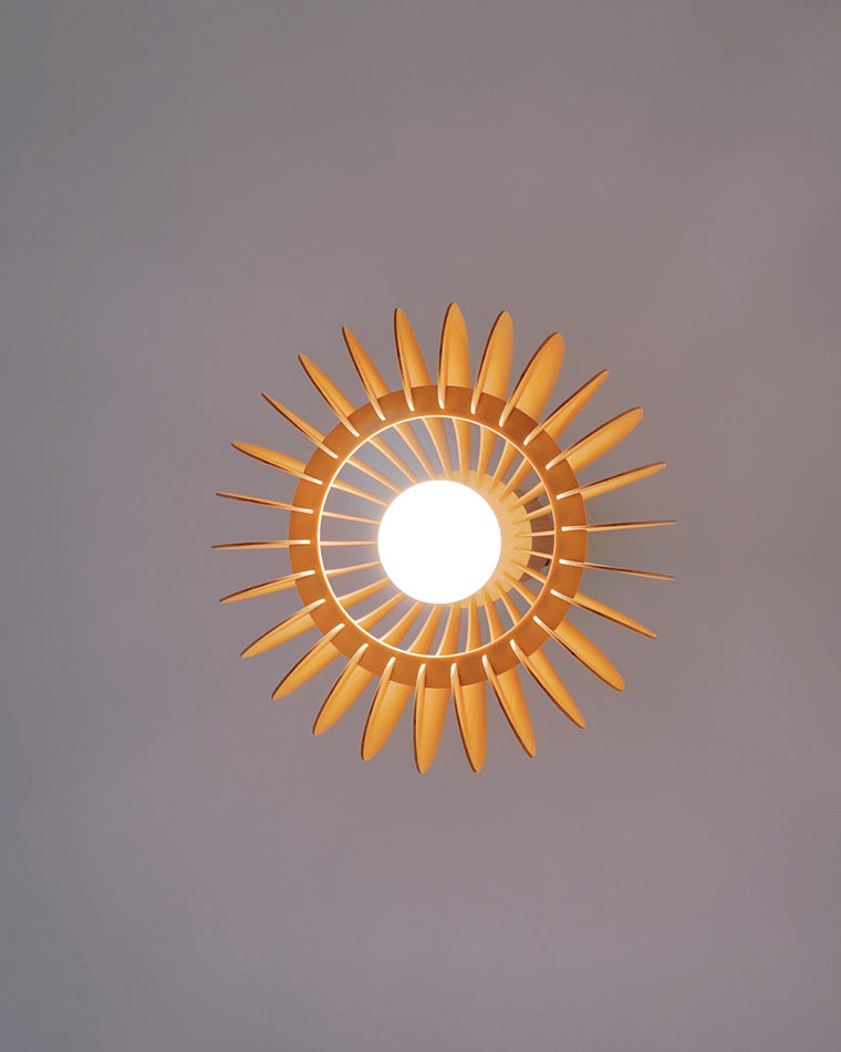 Diff Pumpkin Wood Pendant Light-DF2105