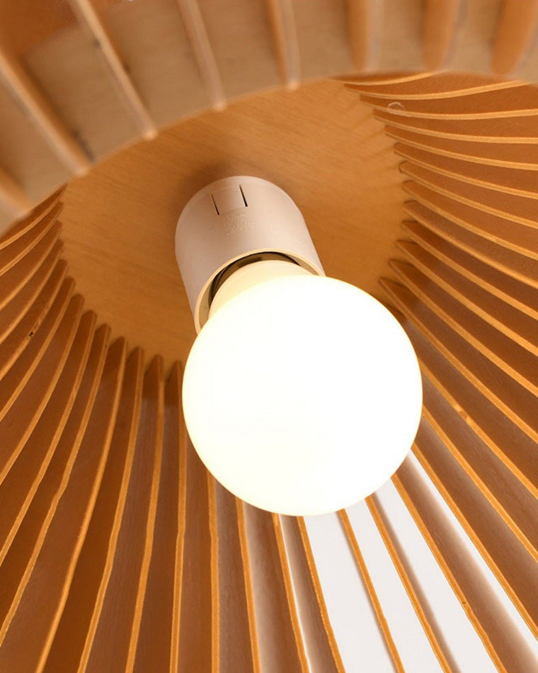 Diff Pumpkin Wood Pendant Light-DF2105