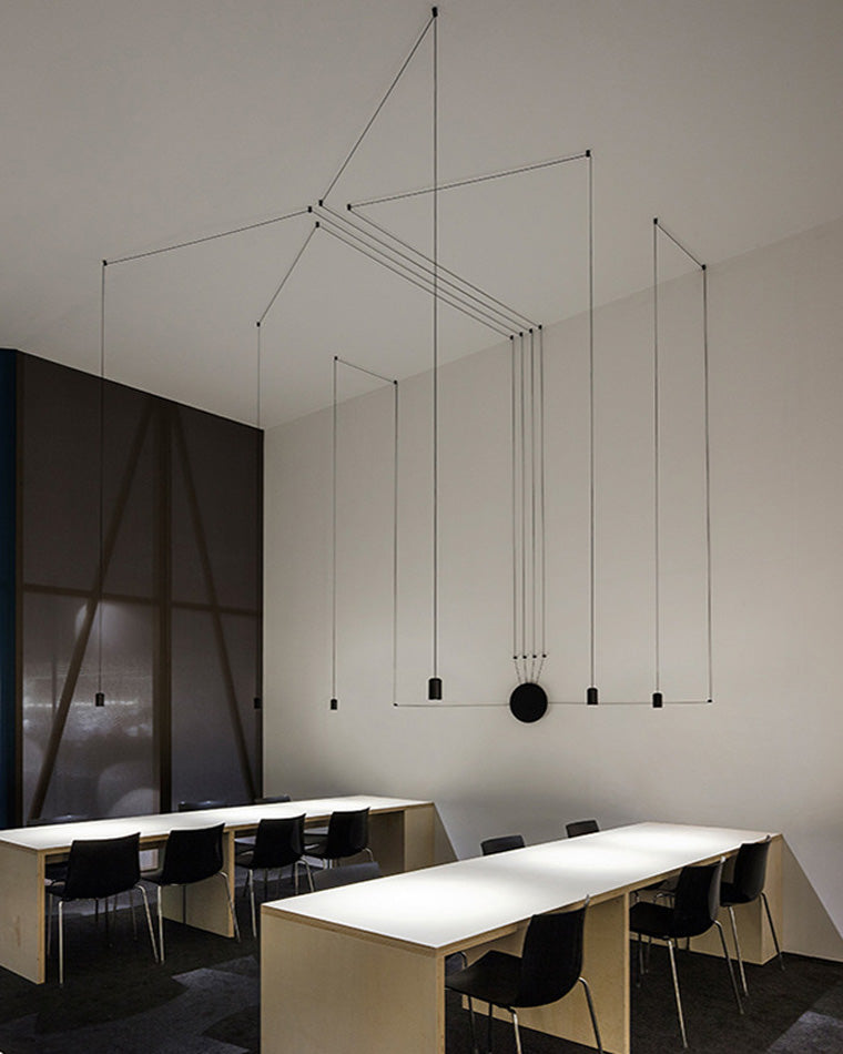 Diff Wire Off Center Chandelier-DF2107