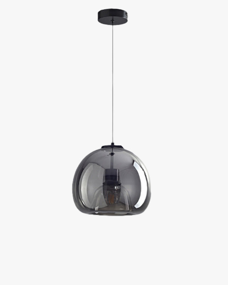 Diff Smoked/Amber Blown Glass Pendant Light-DF2108