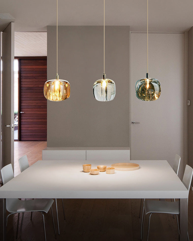 Diff Colored Glass Multi Pendant Chandelier-DF2111