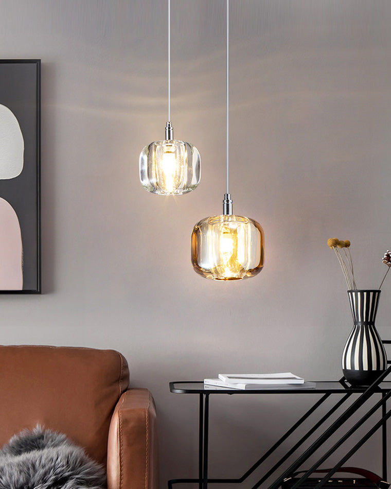Diff Colored Glass Multi Pendant Chandelier-DF2111