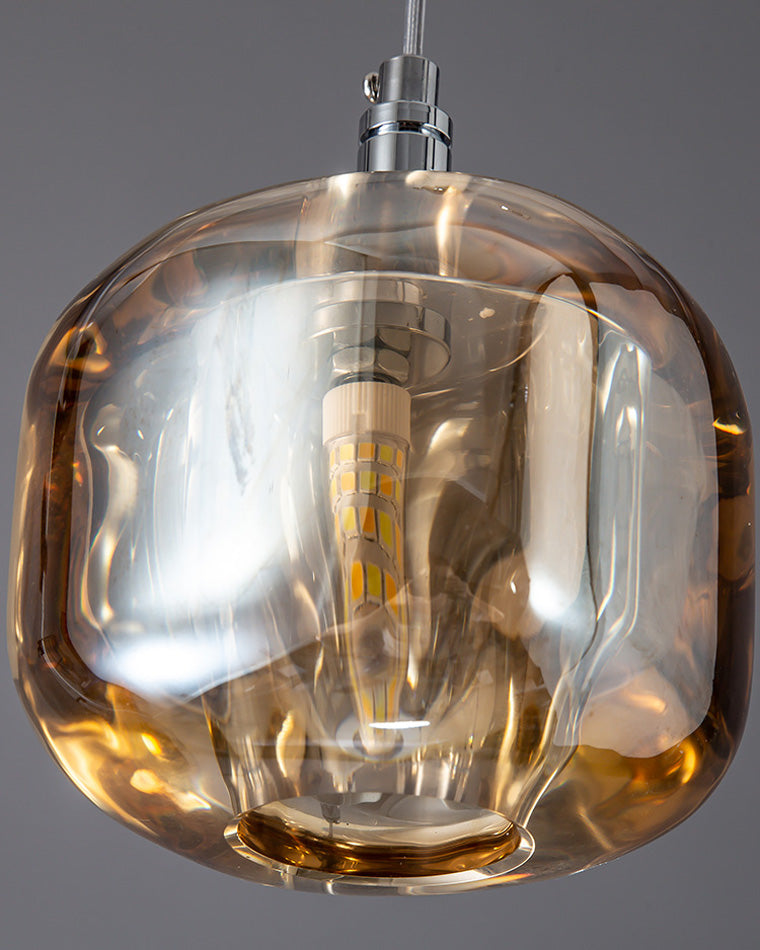 Diff Colored Glass Multi Pendant Chandelier-DF2111