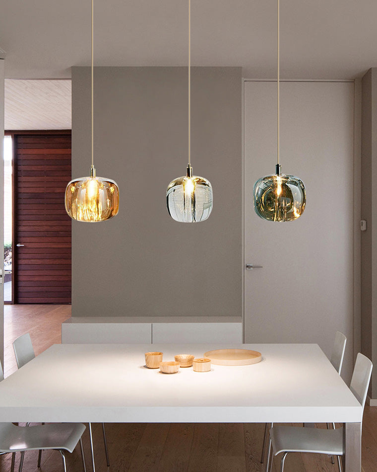 Diff Colored Glass Multi Pendant Chandelier-DF2111