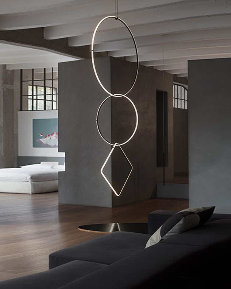 Diff Long Geometric Chandelier-DF2118